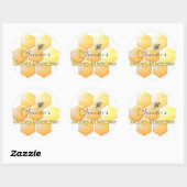 Baby shower honingbijen ronde sticker (Vel)