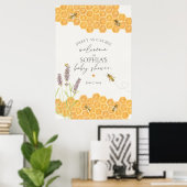 baby shower honingbijen welkom poster (Thuiskantoor)