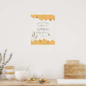 baby shower honingbijen welkom poster (Keuken)