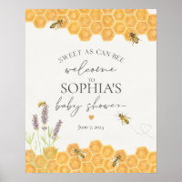 baby shower honingbijen welkom poster