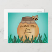 Baby shower honingpit en broedbijen Dank u wel Briefkaart (Voorkant / Achterkant)