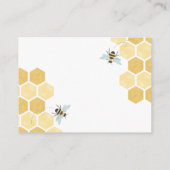 Baby shower honingraat voor bijen: boeken voor bab informatiekaartje (Achterkant)