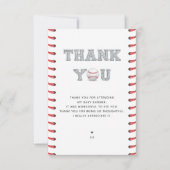 Baby shower honkbal bedankkaart (Voorkant)