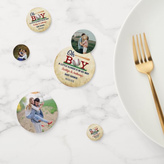 Baby shower  honkbalkborden confetti (Groep)