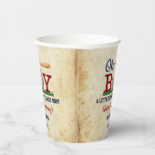 Baby shower  honkbalkborden papieren bekers (Rechts)