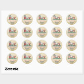 Baby shower  honkbalkborden ronde sticker