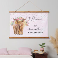 Baby shower Hoogland Koe Roze Kalf Bord Welkom
