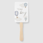 Baby Shower Hot Air Balloons Gender Neutral Handwaaier (Achterkant)