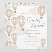 Baby Shower Hot Air Balloons Gender Neutral Kaart (Voorkant / Achterkant)