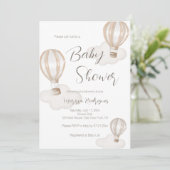 Baby Shower Hot Air Balloons Gender Neutral Kaart (Staand voorkant)
