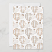 Baby Shower Hot Air Balloons Gender Neutral Kaart (Achterkant)