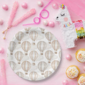 Baby Shower Hot Air Balloons Gender Neutral Papieren Bordje (Feest)