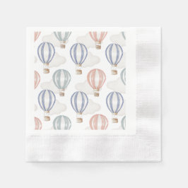 Baby Shower Hot Air Balloons Gender Neutral Servet