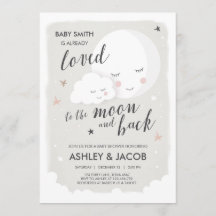 Baby shower houdt van de maan en terug
