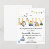 Baby shower  Houtspeelgoed Gold (Voorkant / Achterkant)