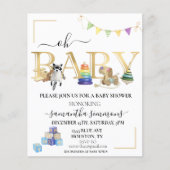 Baby shower  Houtspeelgoed Gold (Voorkant)