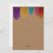 baby shower I hout geweven uitnodiging Kaart (Achterkant)