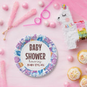 Baby shower Ice-cream Waterverf Art Papieren Bordje (Feest)