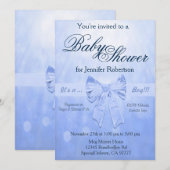 Baby shower in Bleek blauw Kaart (Voorkant / Achterkant)