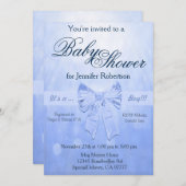 Baby shower in Bleek blauw Kaart (Voorkant / Achterkant)