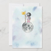 Baby shower in de ruimte Astronaut raketsterParty Kaart (Achterkant)