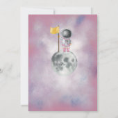Baby shower in de ruimte Astronaut raketsterParty Kaart (Achterkant)