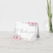 Baby shower in de winter bedankkaart (Voorkant)