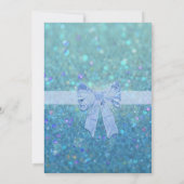 Baby shower in het Blauwgroen en blauw Kaart (Achterkant)