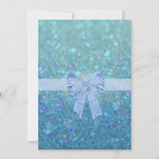 Baby shower in het Blauwgroen en blauw Kaart (Achterkant)