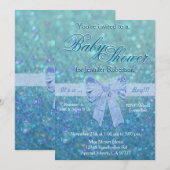 Baby shower in het Blauwgroen en blauw Kaart (Voorkant / Achterkant)