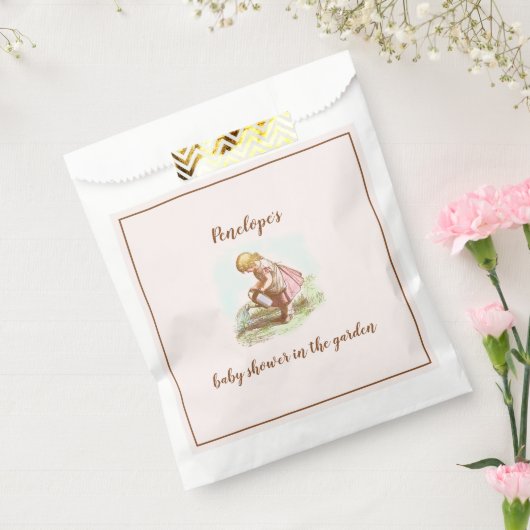 Baby shower in het Kind van de tuin Bedankzakje (Gezegeld)