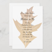 Baby shower in het najaar van de eak kaart (Voorkant / Achterkant)