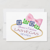 Baby shower in Las Vegas GIRL Uitnodiging (Voorkant)