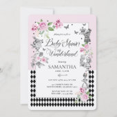 Baby shower in Wonderland Chic Floral Fairytale Kaart (Voorkant)