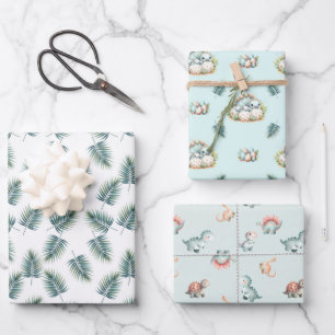 Baby Shower Inpakpapier Set Dinosaur Dinosaurus Mi Vel