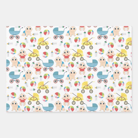 Baby Shower  Inpakpapier Vel (Voorkant 2)