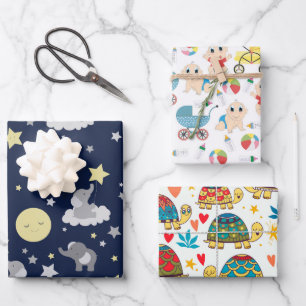 Baby Shower Inpakpapier Vel