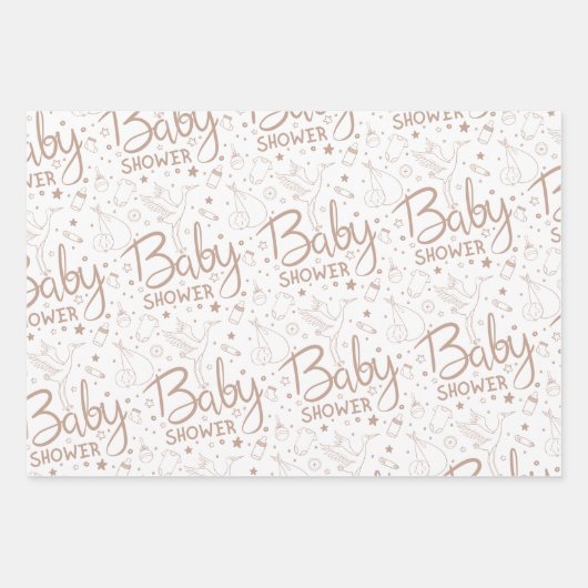 Baby shower inpakpapier vel (Voorkant 2)