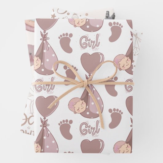Baby shower inpakpapier vel (In situ)