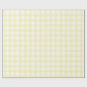 Baby shower inpakpapier Yellow Gingham (Vlak)