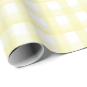 Baby shower inpakpapier Yellow Gingham (Rol Hoek)