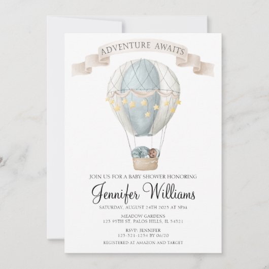 Baby shower Invi Kaart (Voorkant)