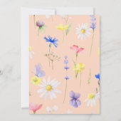 Baby shower Invitación Peach Spaans Uitnodiging (Achterkant)