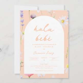 Baby shower Invitación Peach Spaans Uitnodiging
