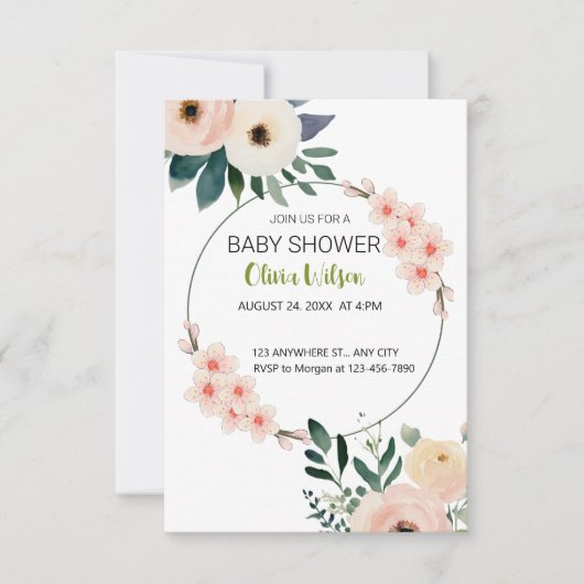 BABY SHOWER INVITATIE (Voorkant)