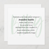 BABY SHOWER INVITATIE BRIEFKAART (Voorkant / Achterkant)