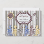 BABY SHOWER-INVITATIE - EENHEIDSZWEMMERING - UNIEK KAART (Voorkant)