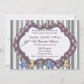 BABY SHOWER-INVITATIE - EENHEIDSZWEMMERING - UNIEK KAART (Achterkant)