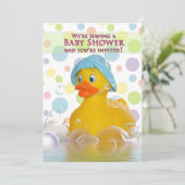 BABY SHOWER-INVITATIE - EENMAAL EN KOPEN KAART (Staand voorkant)