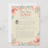 BABY SHOWER INVITATIE |  Floral Storybook Kaart (Voorkant)